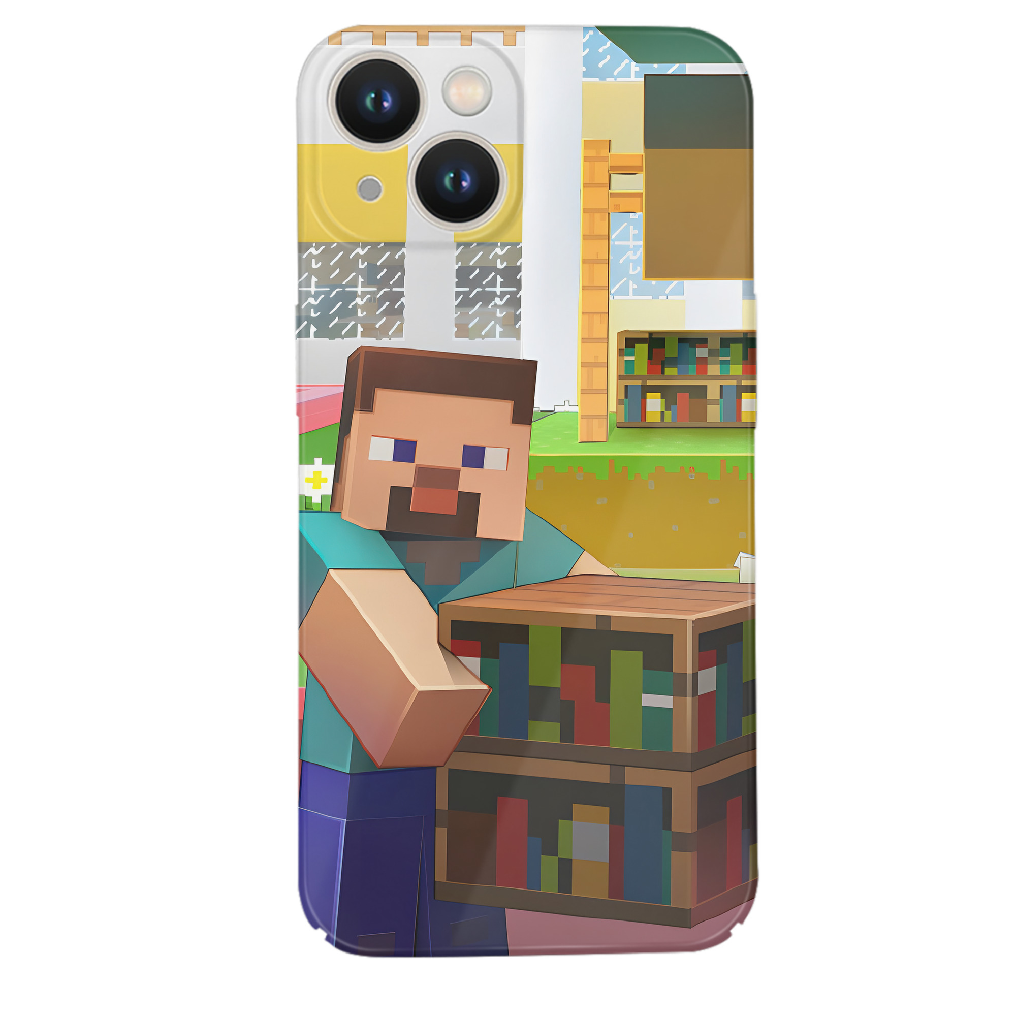 （画像用） マインクラフト ブロックの世界 Minecraft MC Block world 【iPhone 14シリーズ対応】ハードケース
